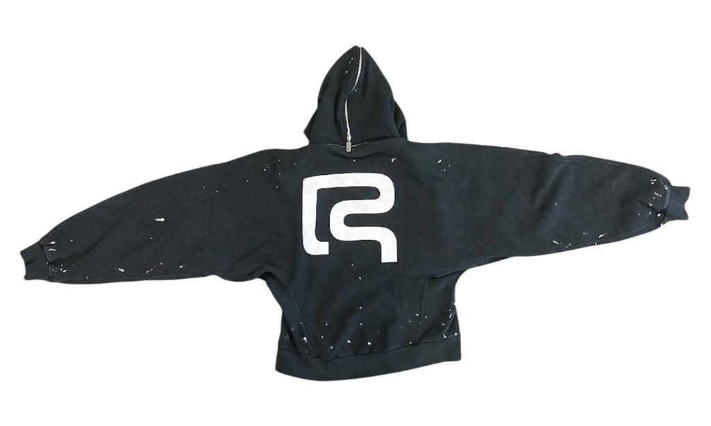 Radical Paper Rose Zip Hoodie "Mechanic Black" RDCL HD08 MECH