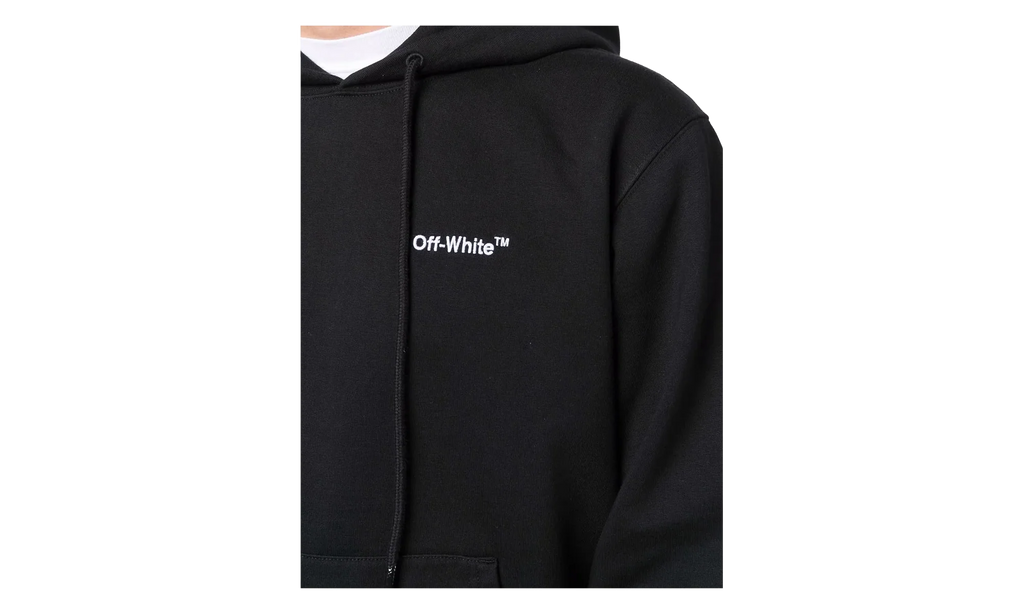 Helvetica Slim Hoodie "Black" OMBB097C99FLE0071001