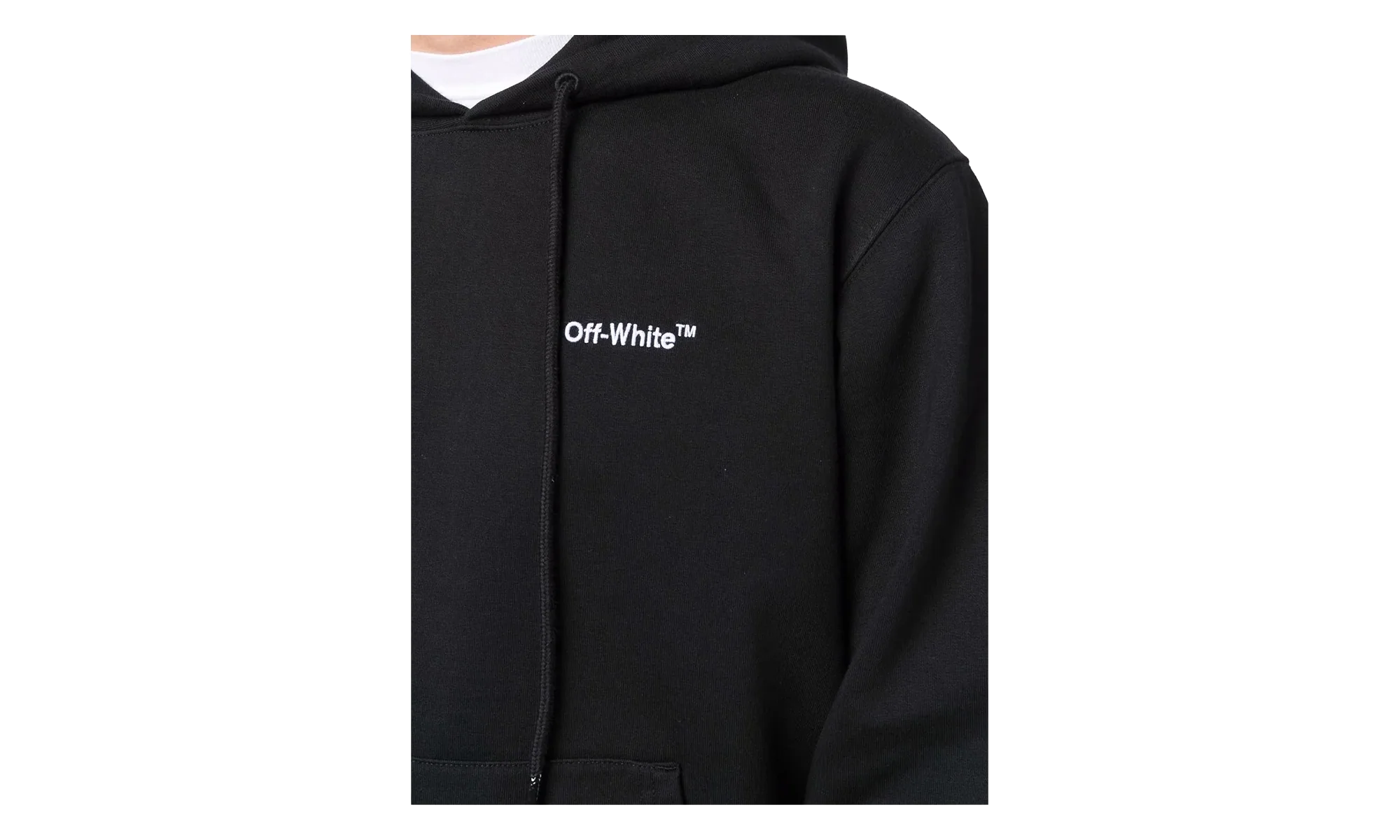 Helvetica Slim Hoodie "Black" OMBB097C99FLE0071001