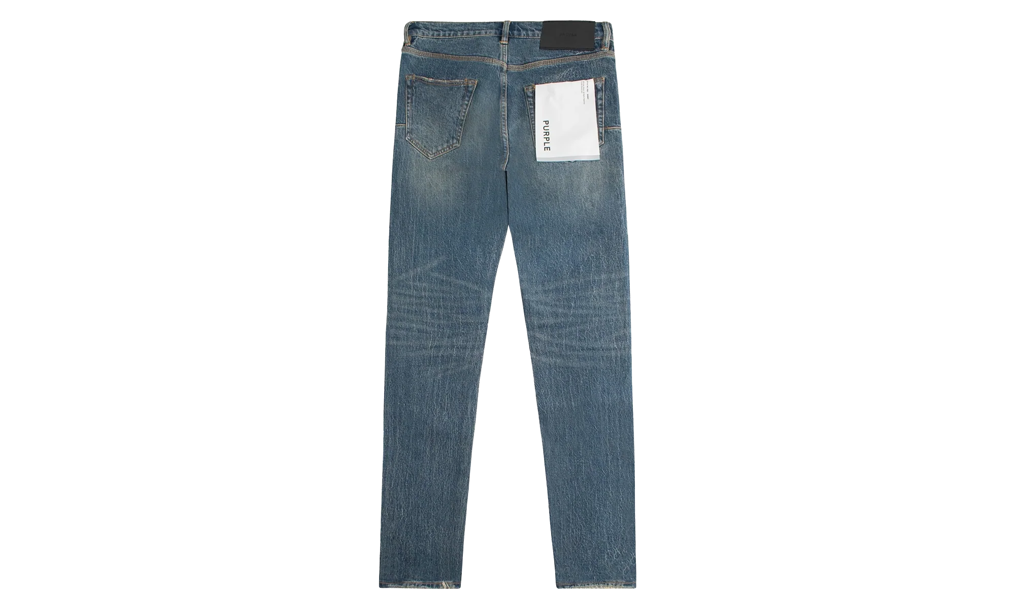 Crackle Coated Denim "Mid Indigo" P001 SICR424