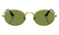 Ray-Ban Bold Metals "A$AP Rocky - Polished Arista Gold with Green Lens" RB3931 001 4E