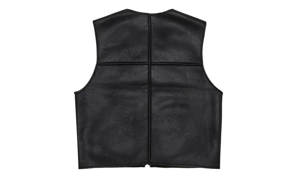 Reversible Faux Shearling Work Vest "FW24 - Black" SU27215