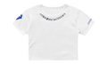 ROLLING STONES BLUE NECK LOGO CROPPED Tee "White" CHRM0782
