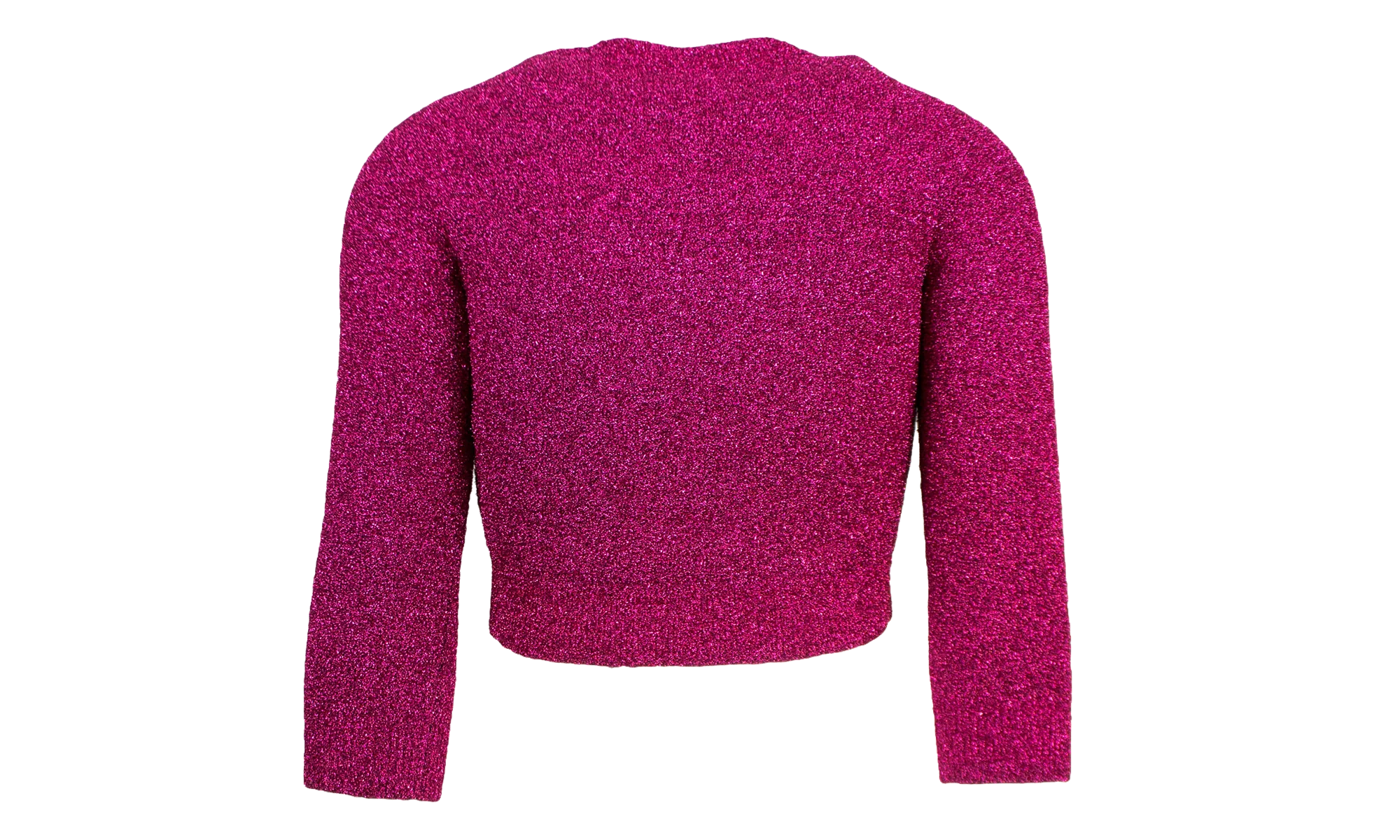 Cropped Crewneck Sweater "Pink Metallic" 482209 T6092 4407