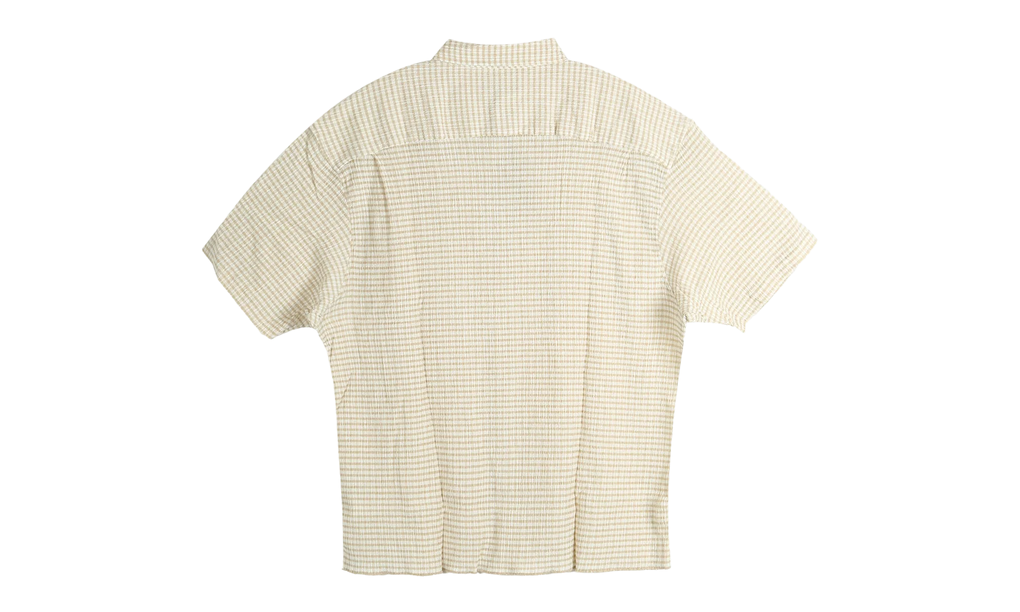 Crinkled Check Short Sleeve Shirt "TAN" 1110371 TANN