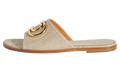 Gold Paperclip Linen Slide WMNS "Beige" OWIC015S23FAB0026176
