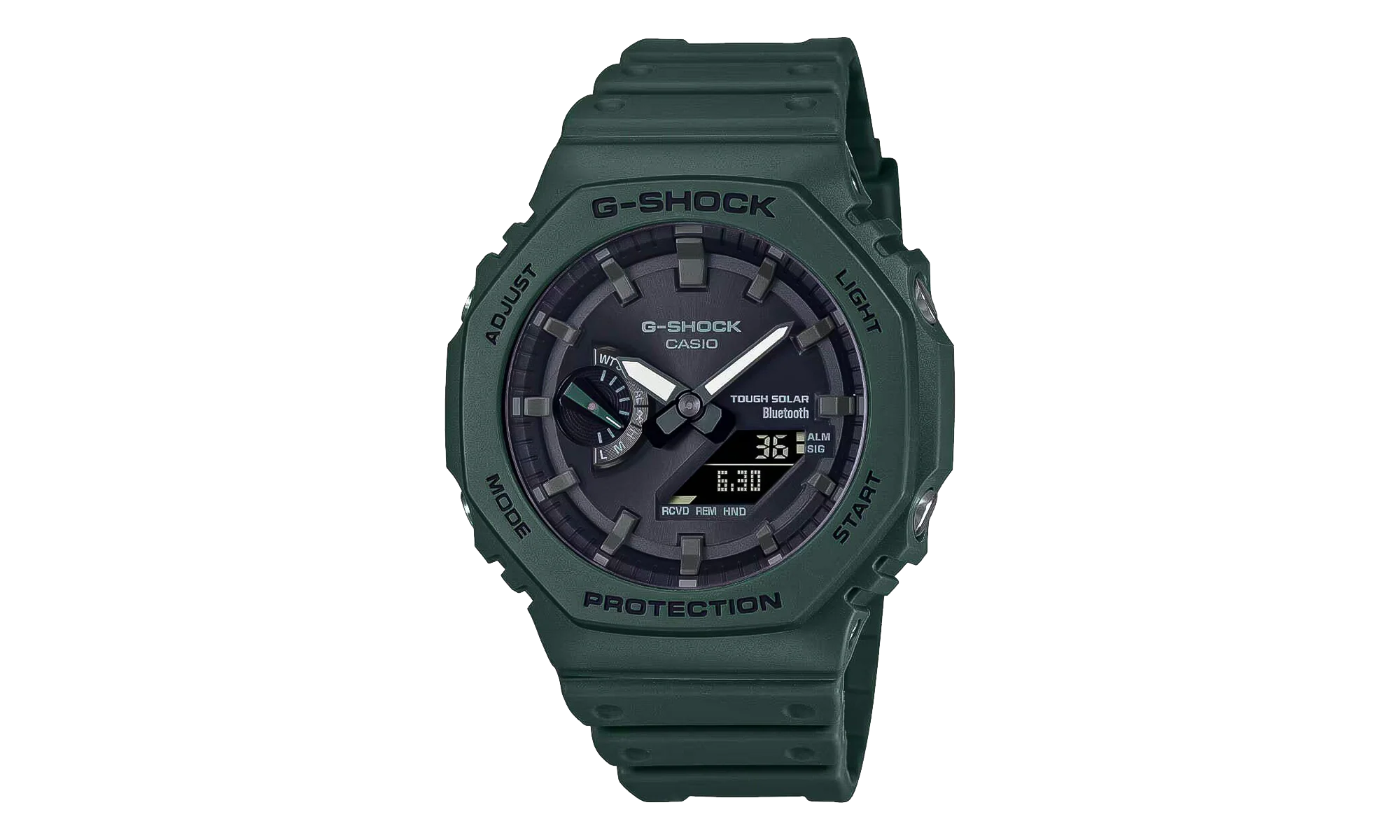 A/D Solar tooth Resin Watch Watch "Green" GAB2100 3A