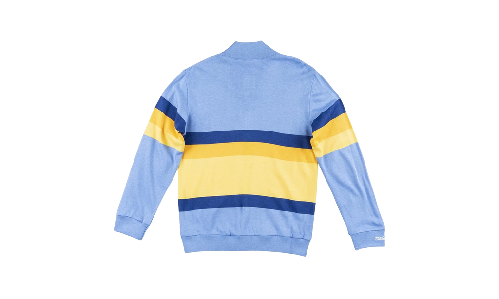 MLB Front Stripe Full Zip Sweater "Milwaukee Brewers - Light Blue" SWTRAJ18024 MBRLTBL