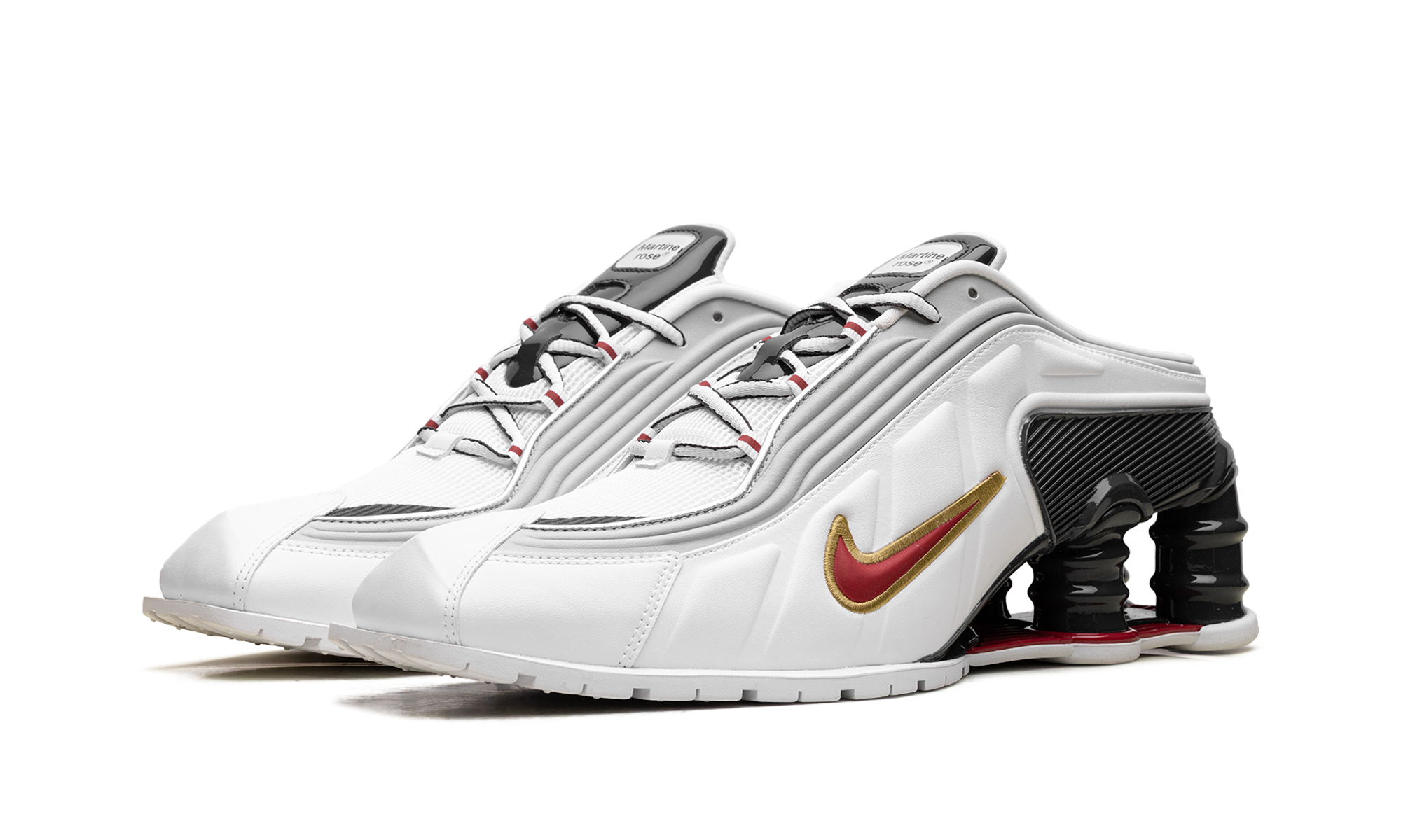 Shox MR4 Mule"Martine Rose Metallic Platinum Varsity Red" IM5420 100