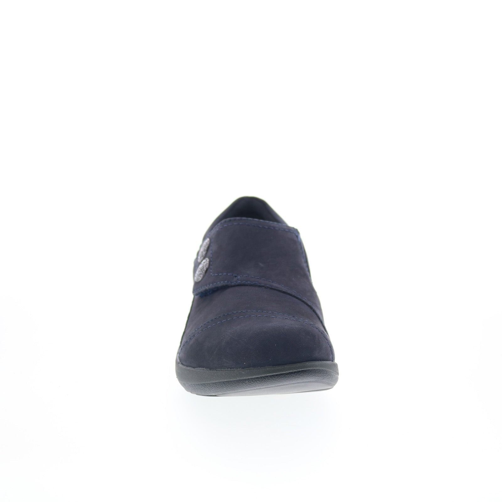 Aetrex Karina DM505 Womens Blue Wide Leather Loafer Flats Shoes