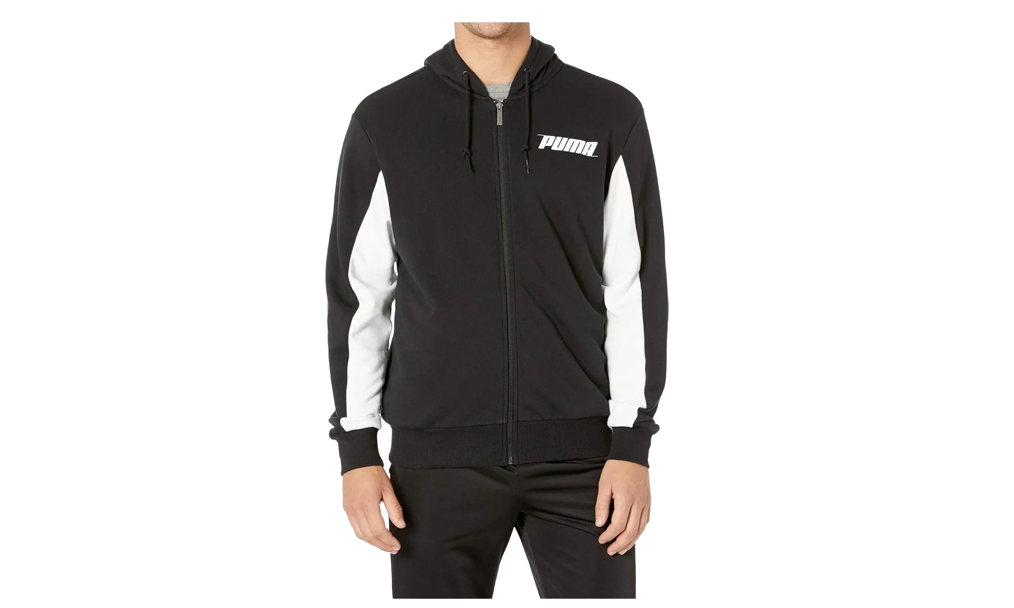 Rebel Hooded Track Jacket "Cotton Black" 854200 01