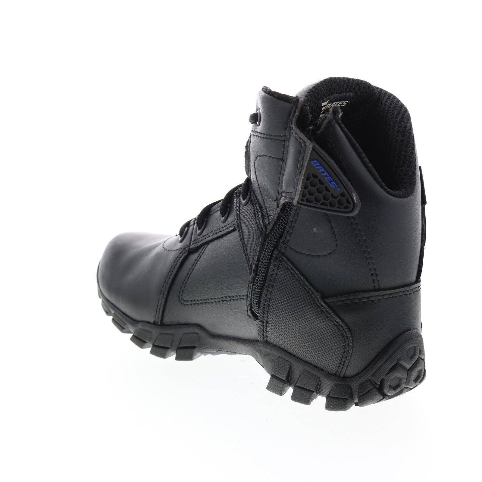 Bates Shock 6" Side Zip E07006 Mens Black Leather Lace Up Tactical Boots