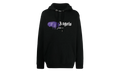 London Sprayed Hoodie "Black / Purple" PMBB003C99FLE0021037