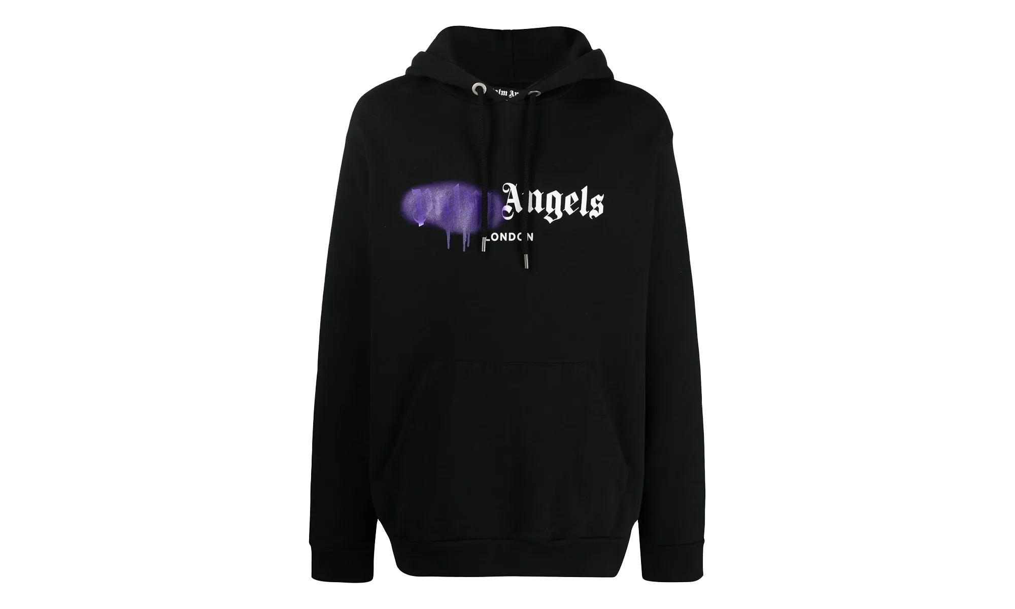 London Sprayed Hoodie "Black / Purple" PMBB003C99FLE0021037