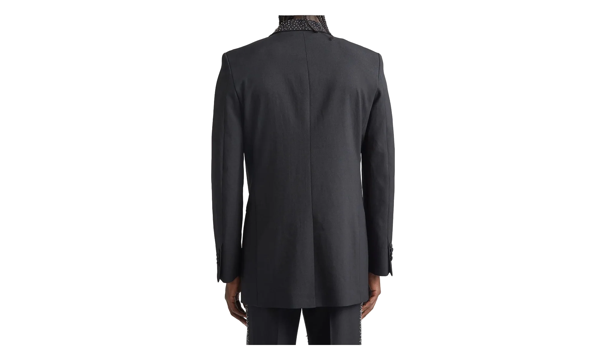 Beaded Tuxedo Jacket "Black" MJR003 001