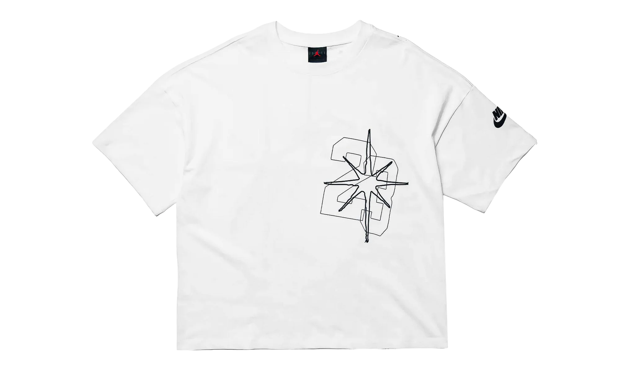 Jordan Black Cat Star Short Sleeve T-Shirt "White" IQ5977 100