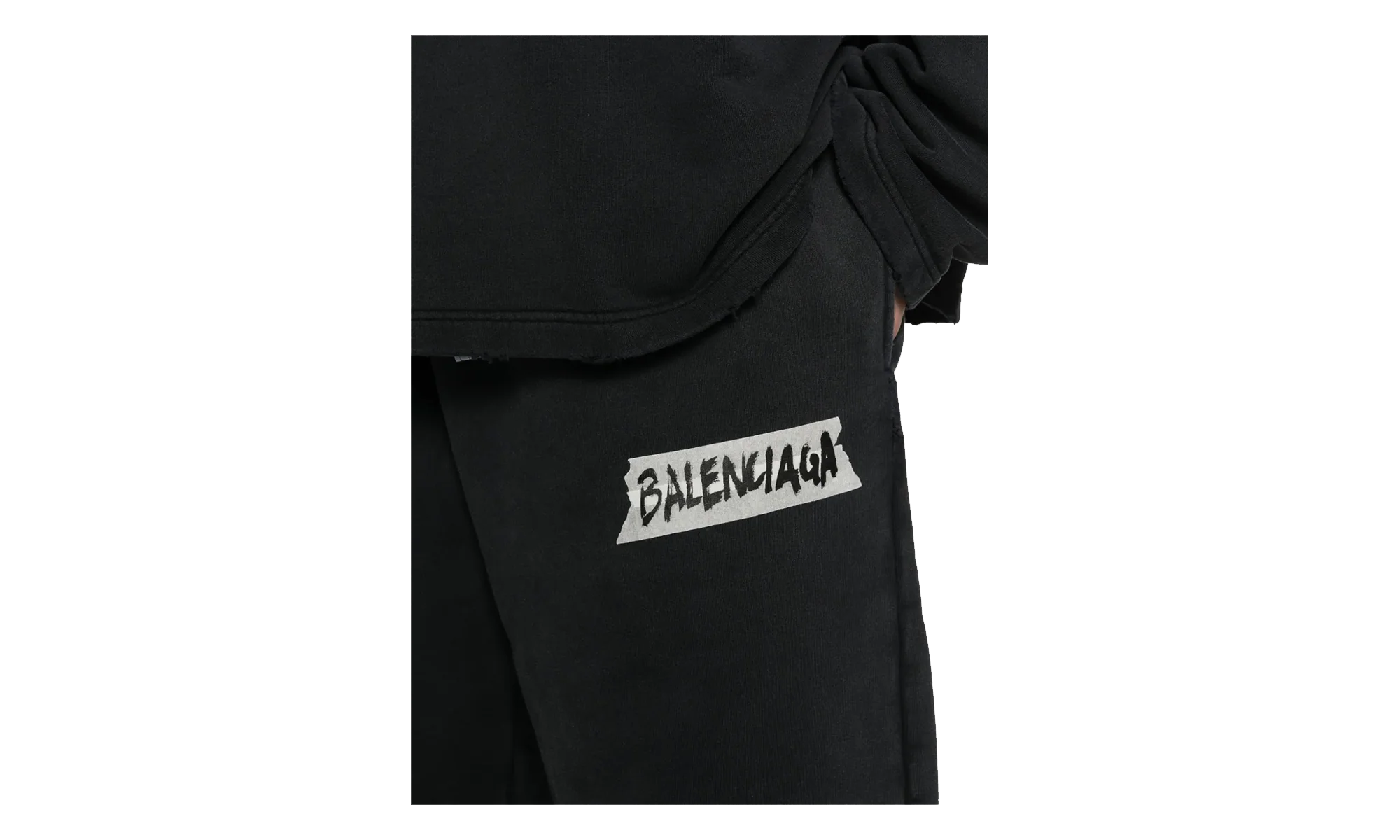 Baggy Elastic Pants "Faded Washed Black" 846917 TTVL8 1041