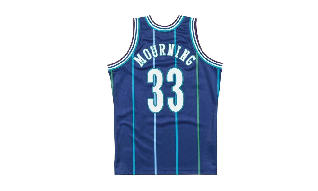 NBA Alonzo Mourning Authentic Jersey "1994 Charlotte Hornets - Dark Purple" AJY4LG19020 CHODKPR94AMO