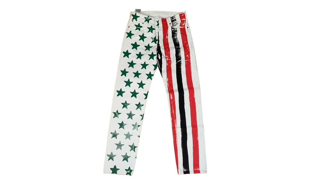 Cactus Plant Flea Market 4th of July Denim Jeans "White" DT320