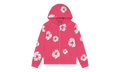 Rhinestone Cotton Wreath Zip Hoodie "Pink" DT510