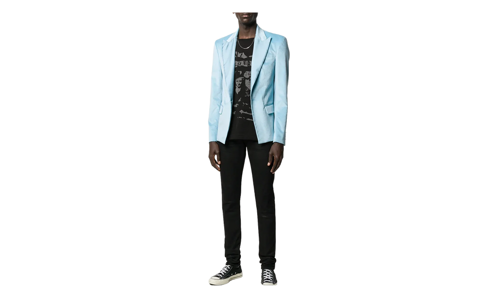 Velvet Blazer Sport Coat "Light Blue" Y0M12174VE LIB