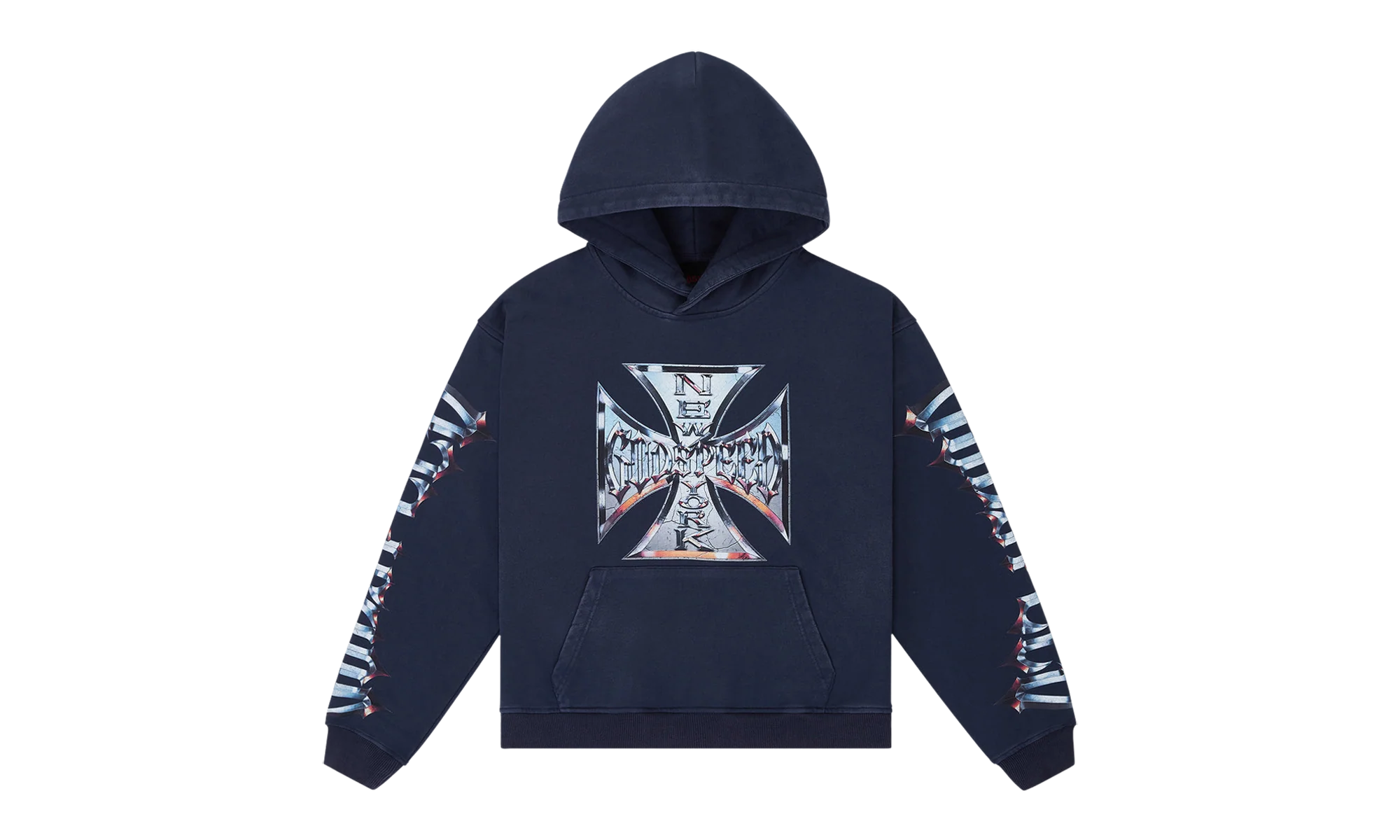 Chrome Motto Hoodie "Navy Wash" 10079168