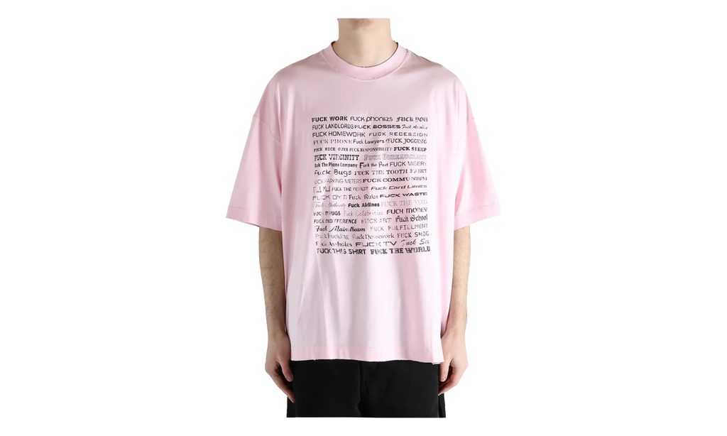 Fuck Everything T-Shirt "Pink" ME76TR210PX PINK
