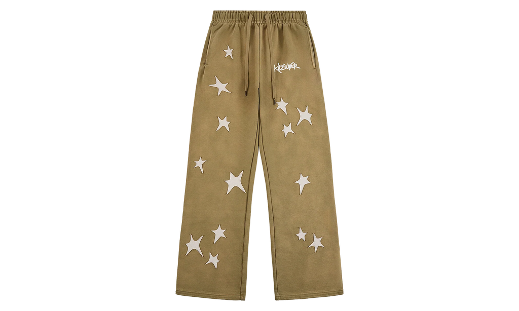 Patchwork Washed Sweatpant "Green" KS003