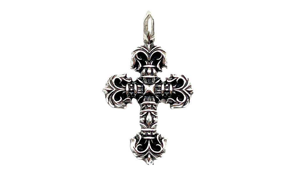 Filigree Cross Pendant With Ballchain "Silver" CHRM0803