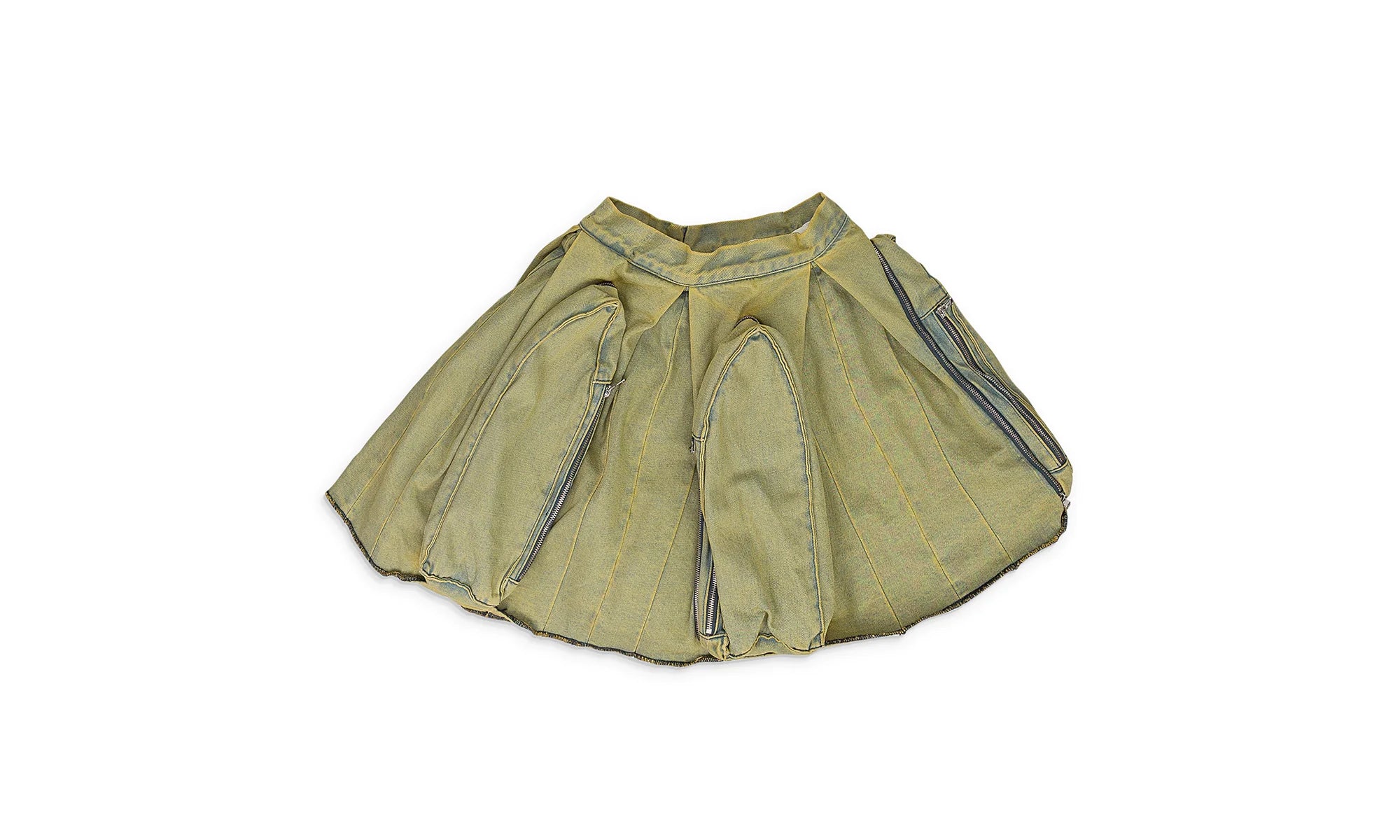WINDOW POCKET CARGO MAXI SKIRT "GREEN" 3120140011SS24