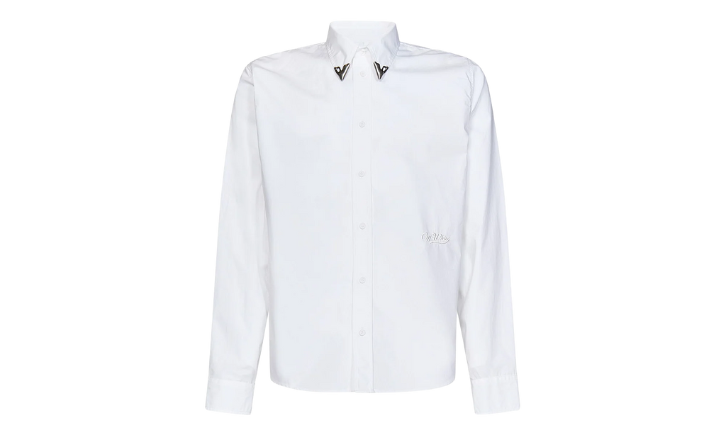 Straight Point Collar Shirt "White" OMGE006S23FAB0060101