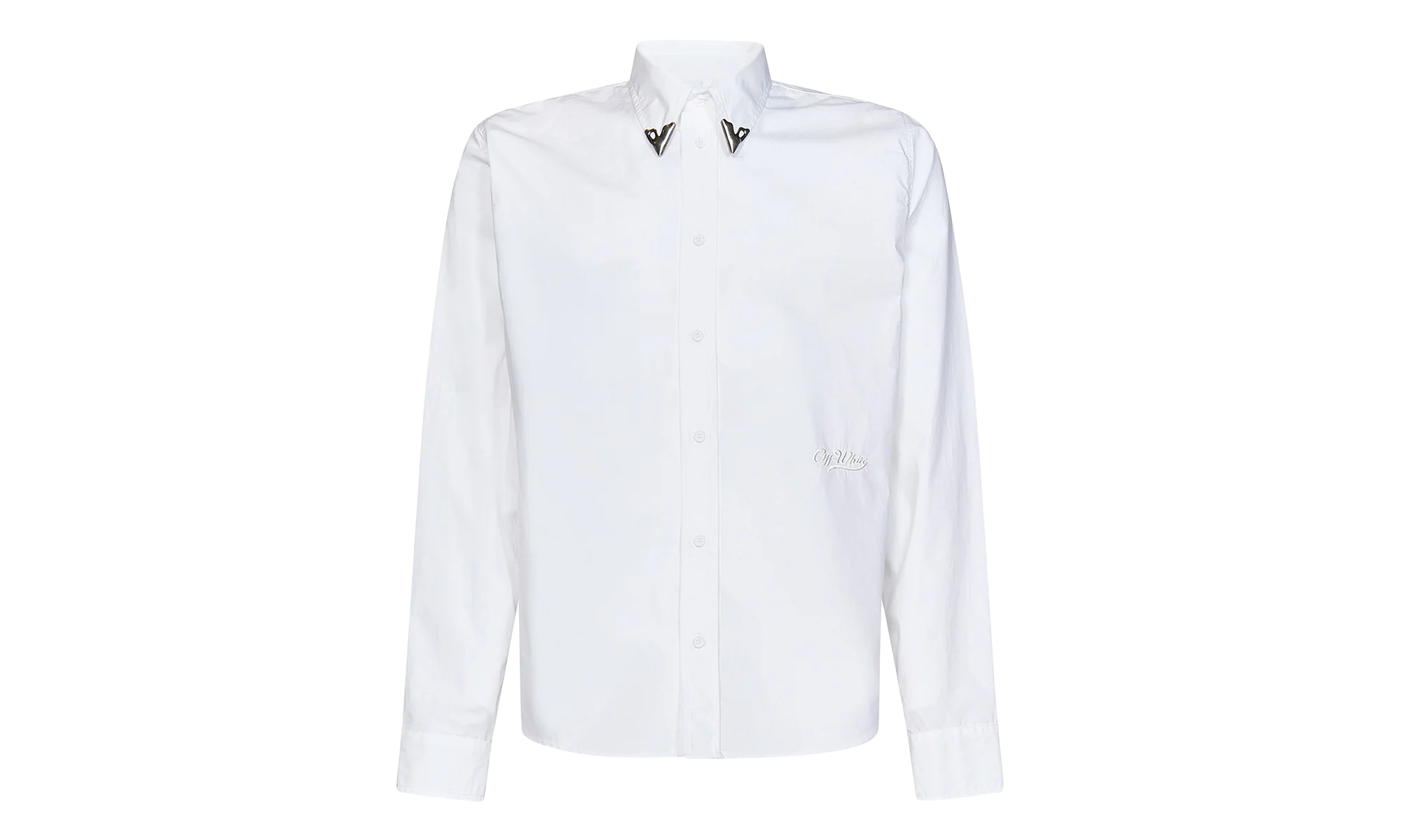 Straight Point Collar Shirt "White" OMGE006S23FAB0060101