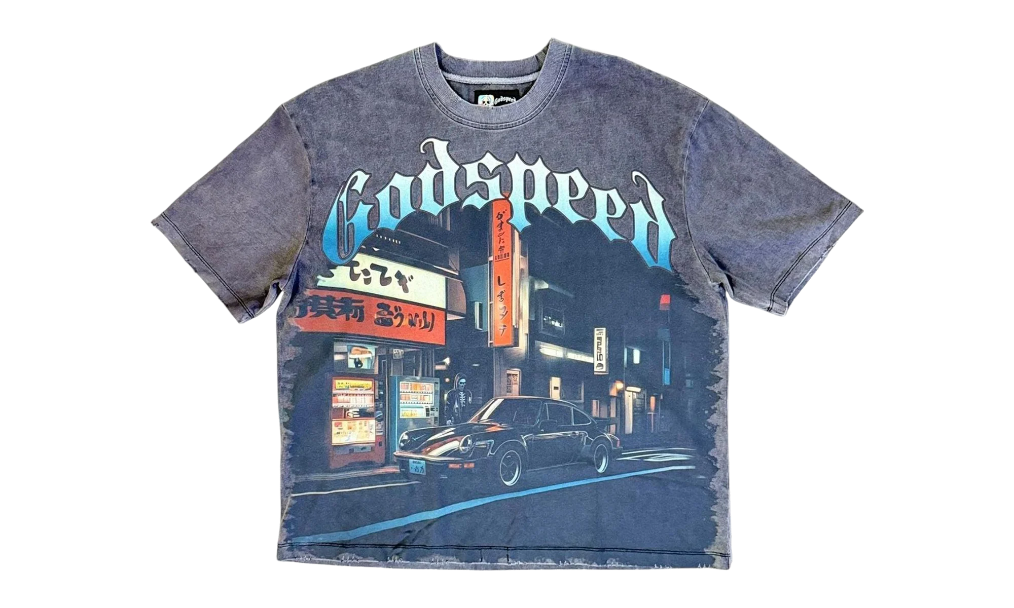 Pit Stop Tokyo T-Shirt "Grey Wash" 10055866