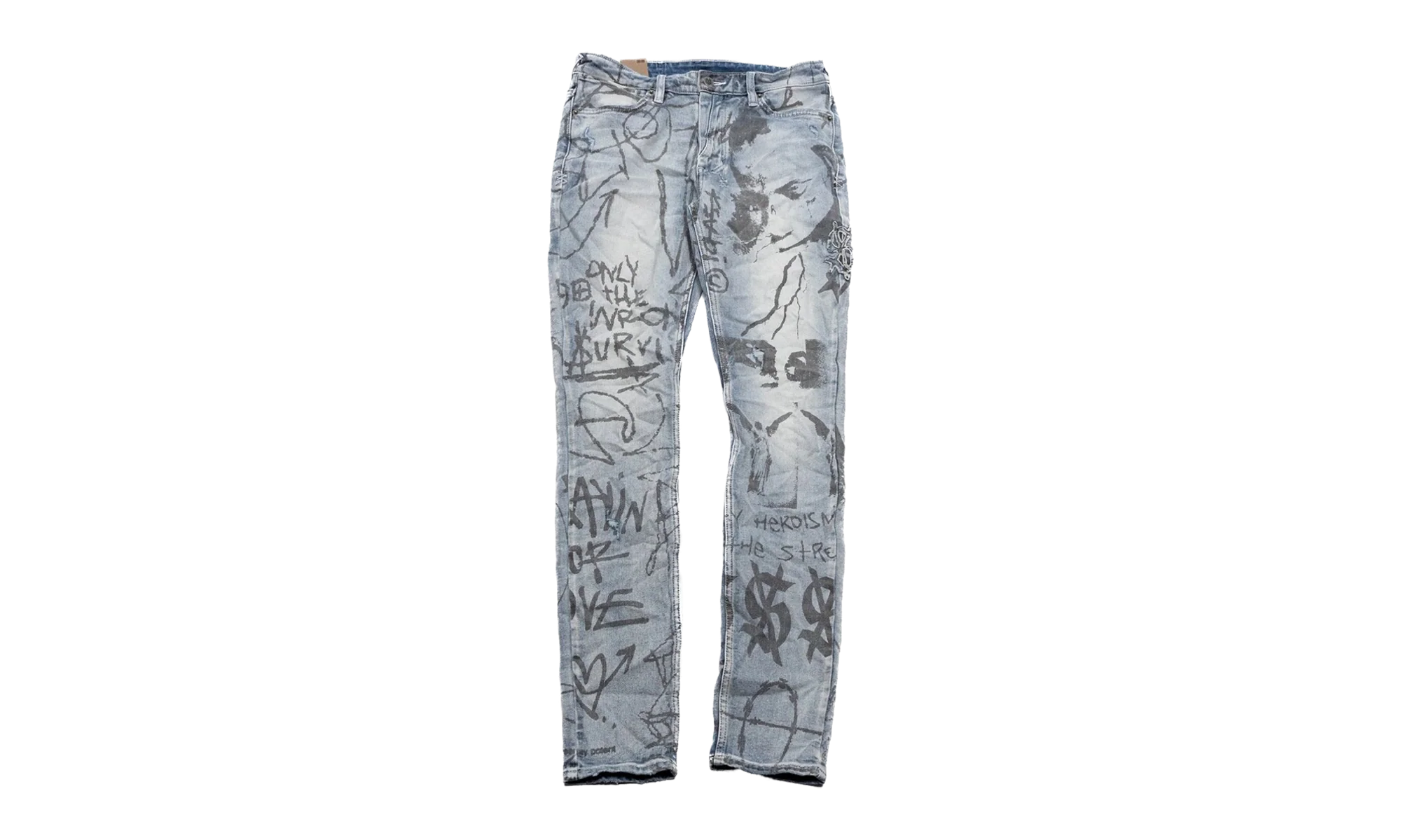 KSUBI X TRIPPIE REDD VAN WINKLE DEVILS JEANS "Grey" KBIUFTAZ