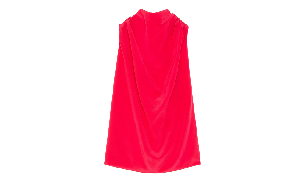 SILK SLEEVELESS SCARF TOP "Red" RW TO0011 5735 A23 594