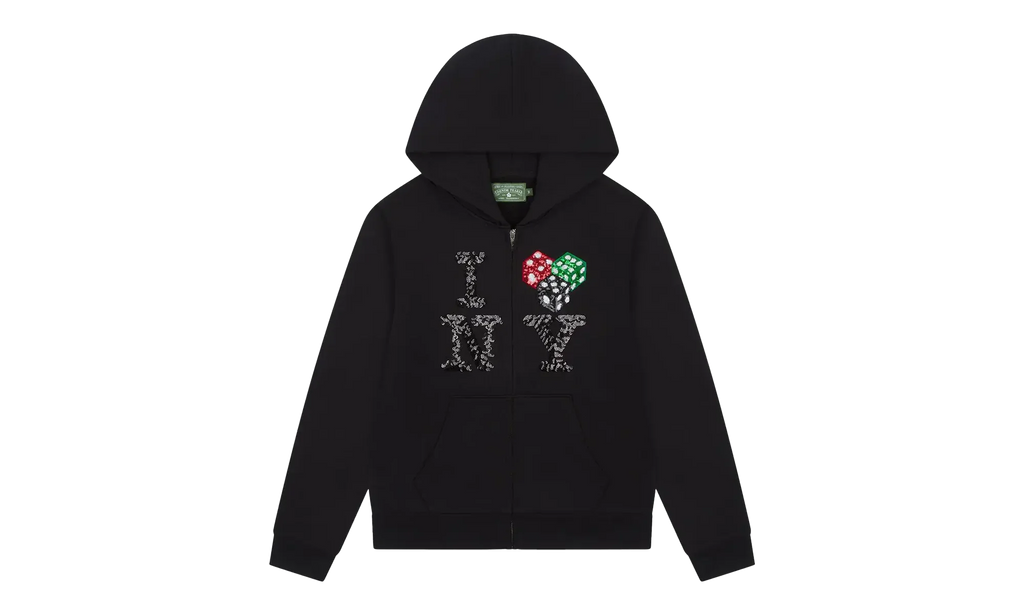 “I Love NY” Zip-Up Hoodie "Black" DT275