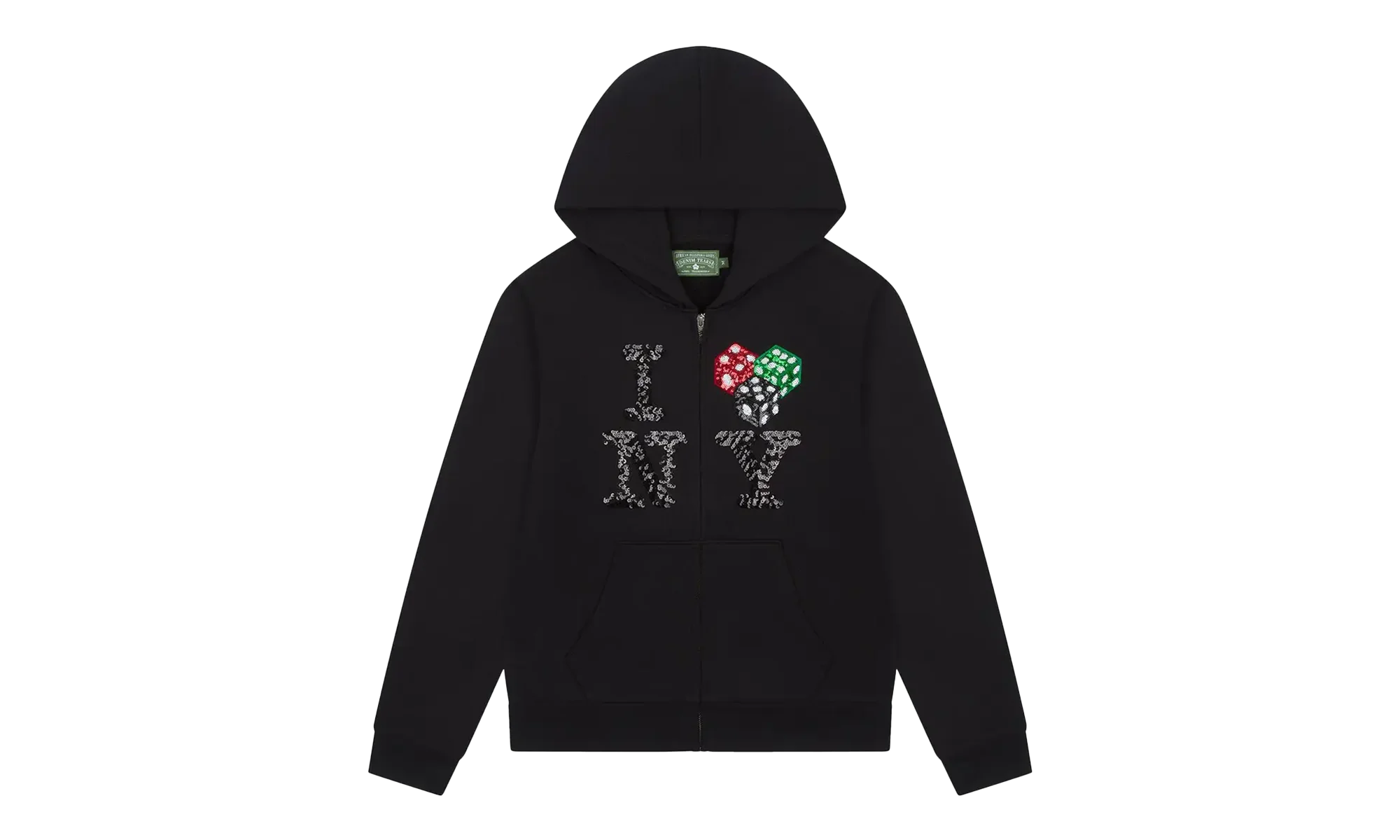 “I Love NY” Zip-Up Hoodie "Black" DT275