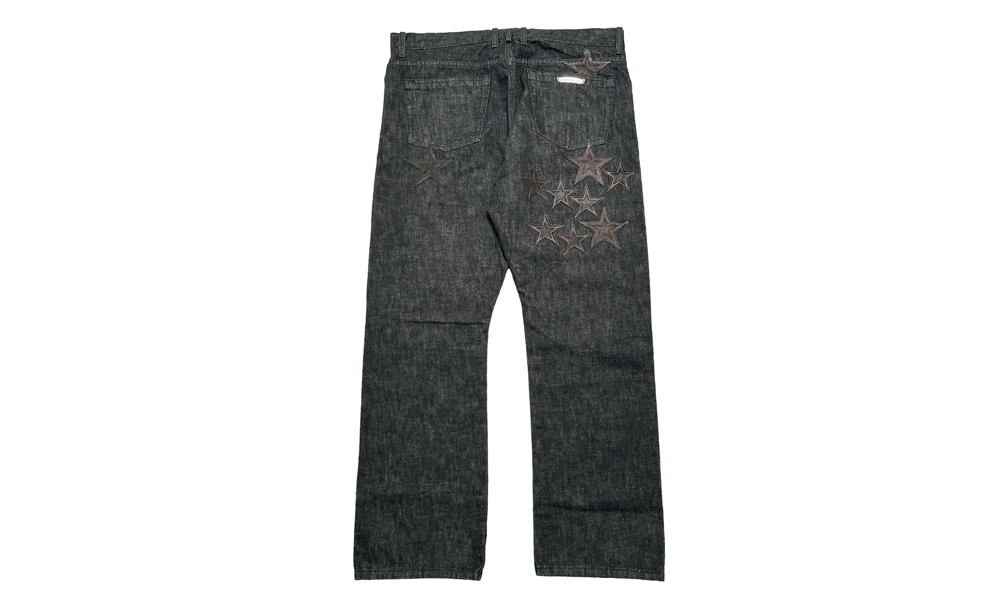 Leather Star Patch Denim Jeans "Washed Raw Denim Black" CHRM1109