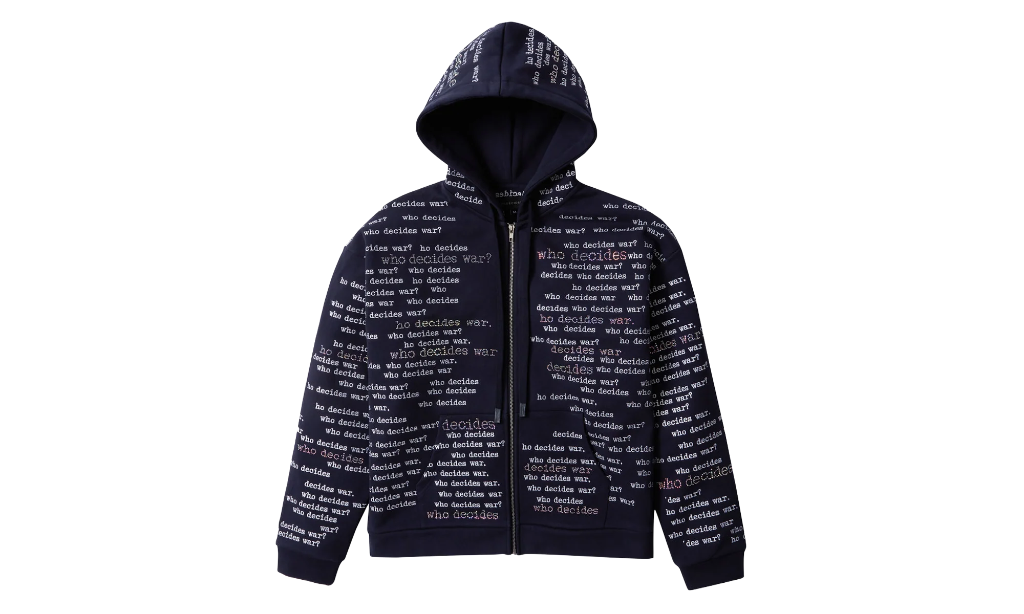 Scripture Zip Up Hoodie "Navy Blue" T80KIAW8