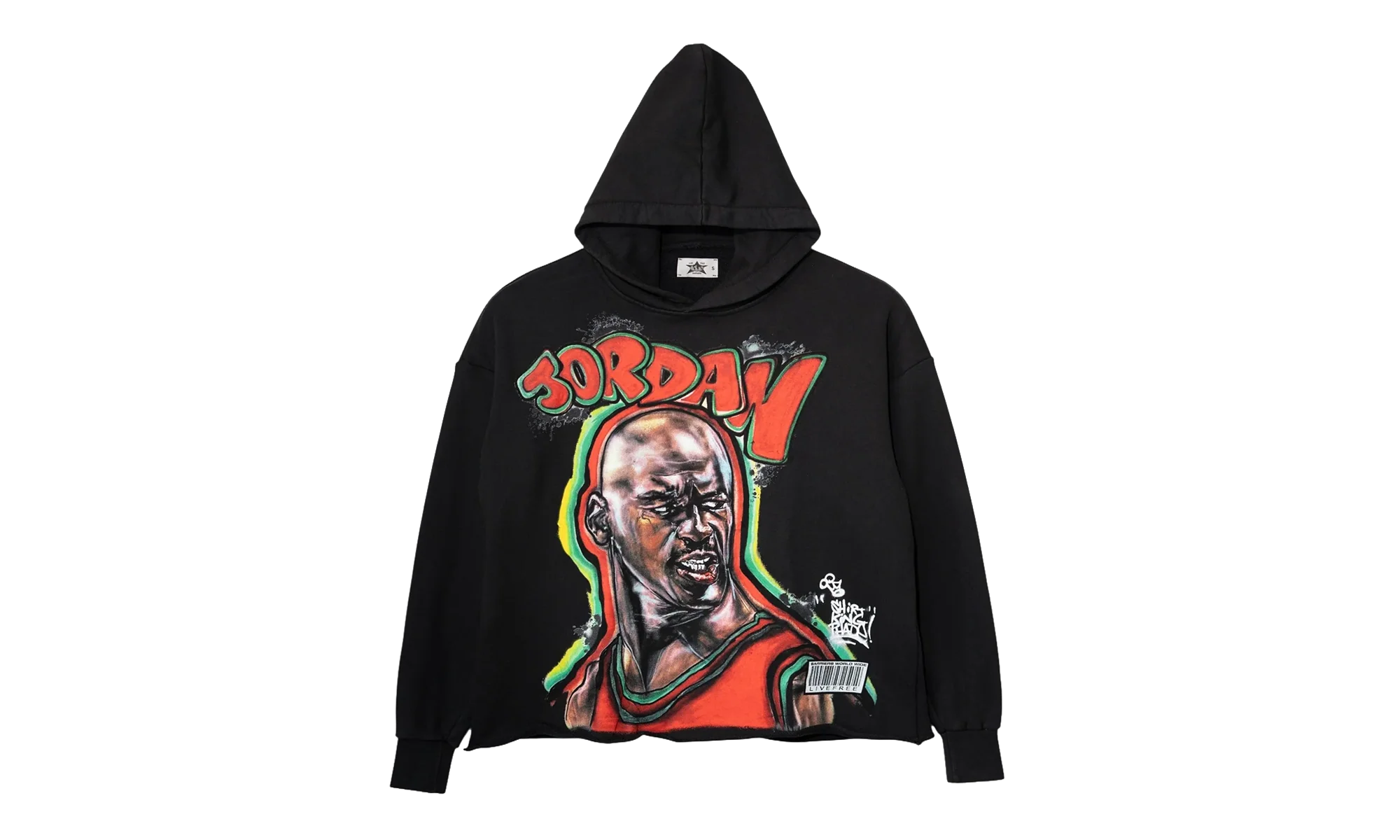 King Phade X Jordan Hoodie "Black / Multicolor" BAR10