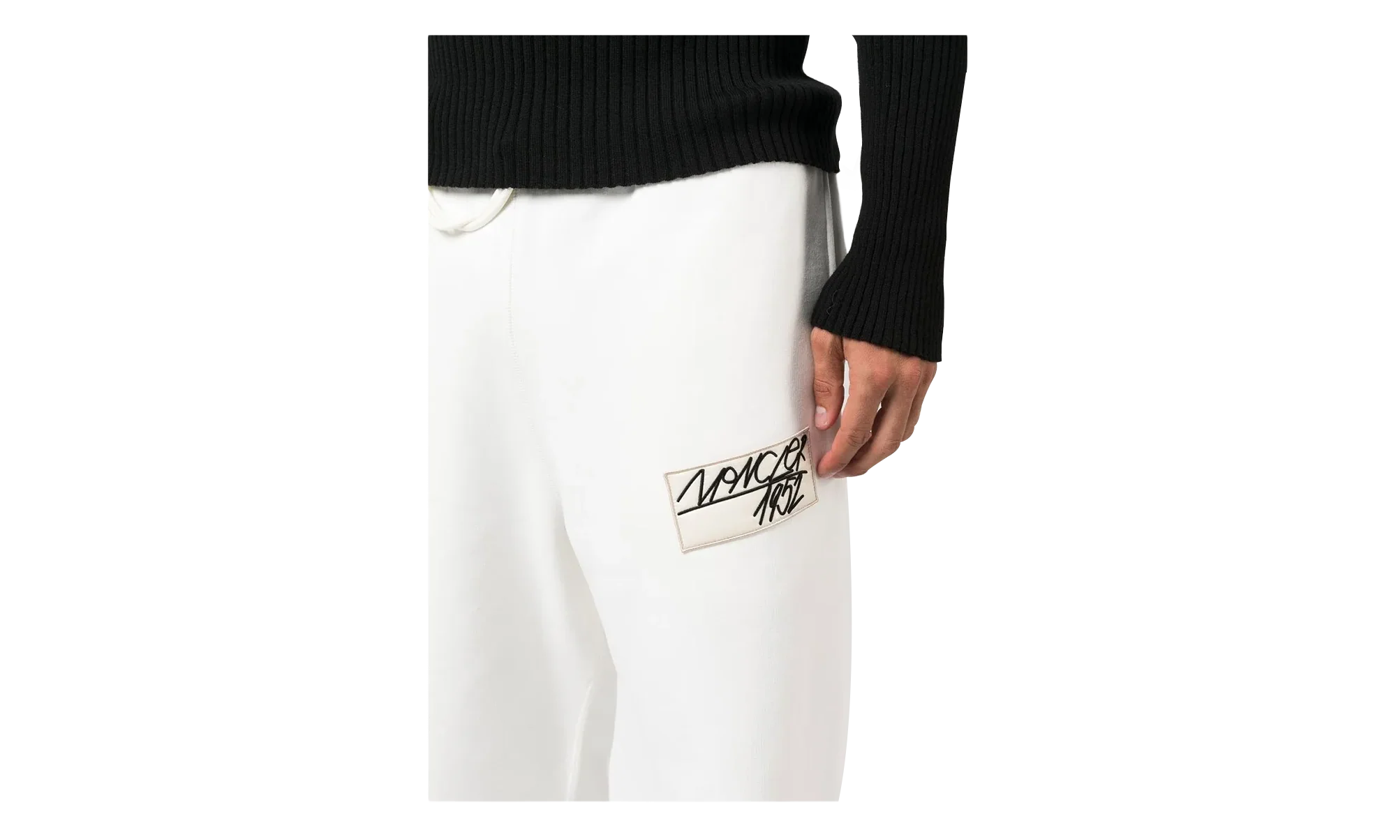 Pantalone in Felpa / Logo-Patch Track Pants "White" MON11