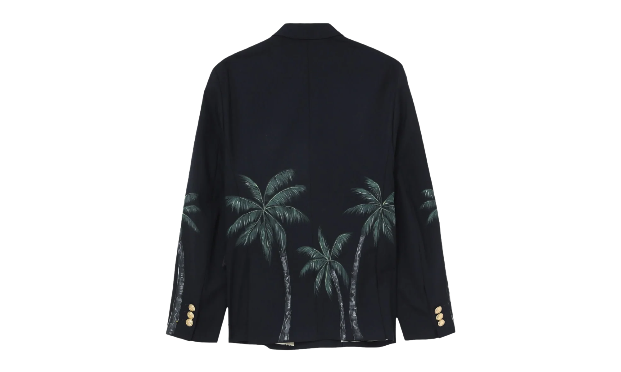 Printed double breast blazer "Black" PMEN023S23FAB0024655
