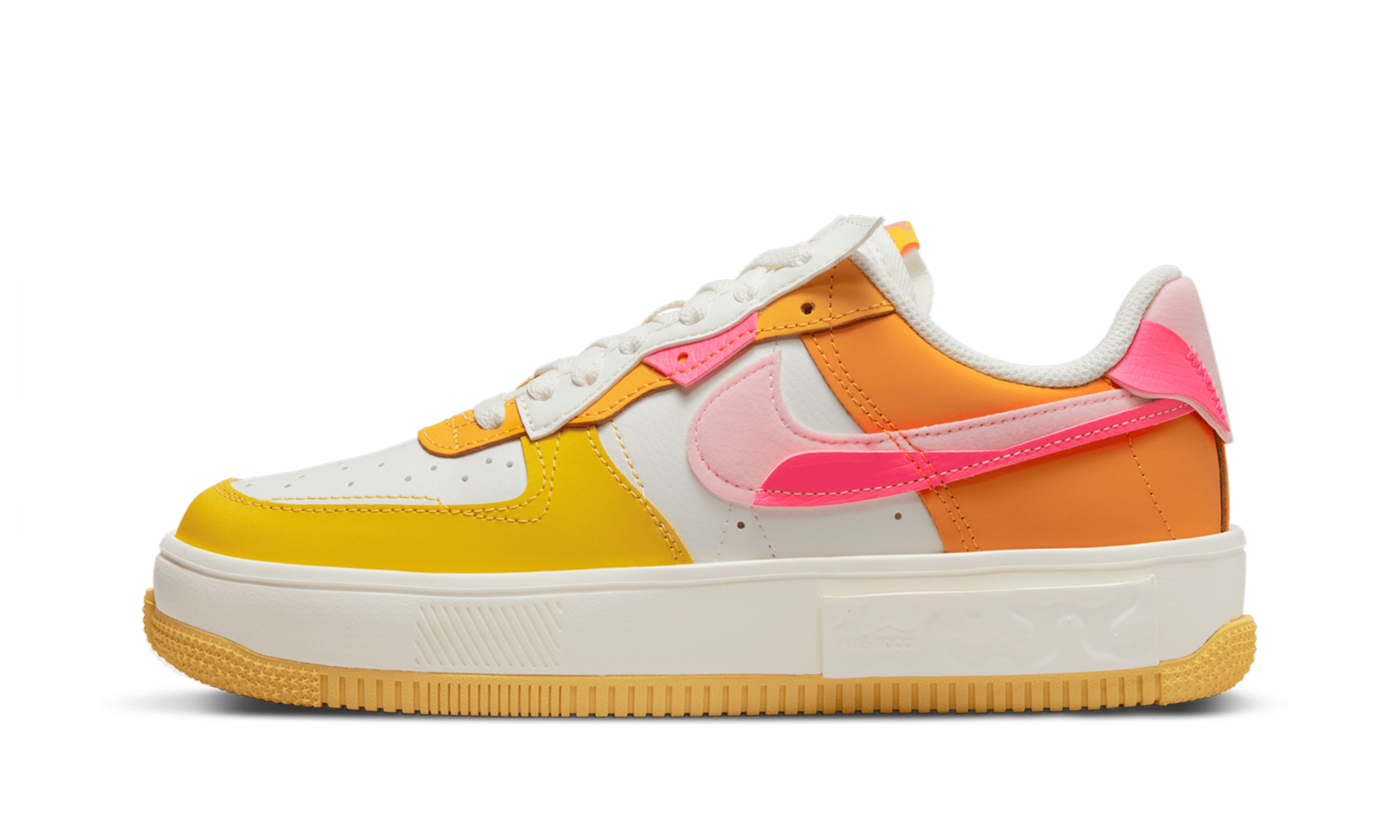 AIR FORCE 1 FONTANKA MNS WMNS"Summit White/Solar Flare/Medium Soft Pink/Hyper Pink" DX2675 100