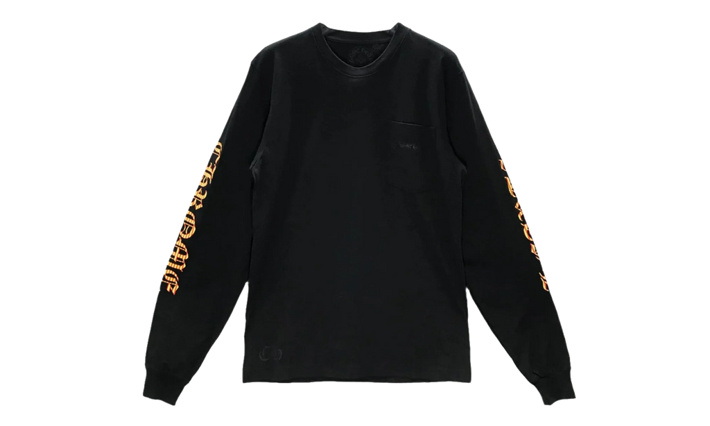 Yellow Dagger Script Logo Long Sleeve "Black" CHRM0829