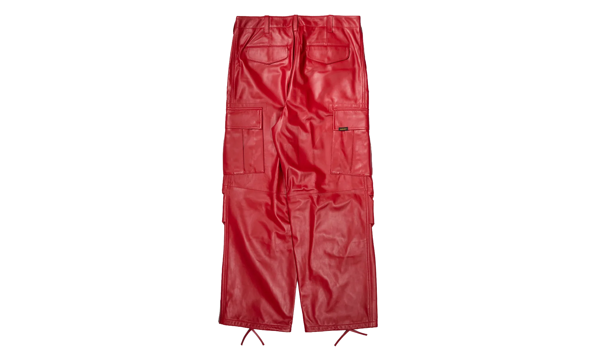 Leather Cargo Pants "Red" 12115630 RED