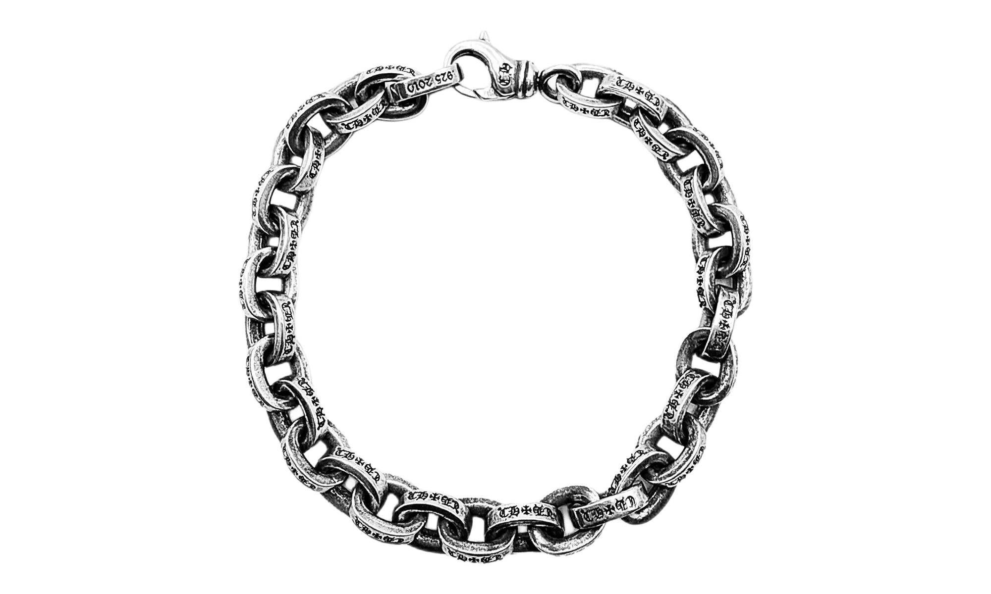 XL Paper Chain Bracelet "8 inch - Sterling SIlver" CHRM0960