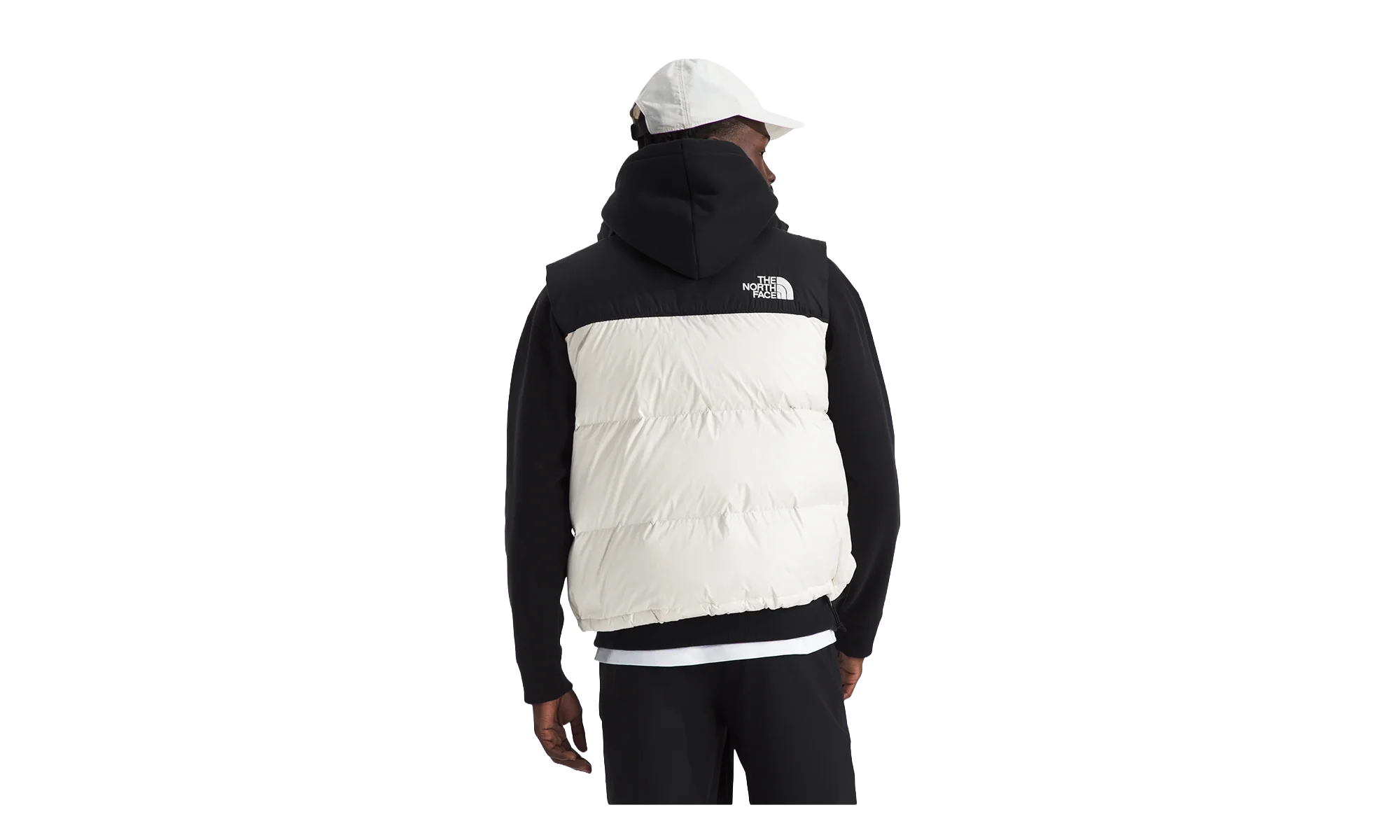 1996 Retro Nuptse Vest "White Dune / TNF Black / Recycled Down" NF0A3JQQGOM