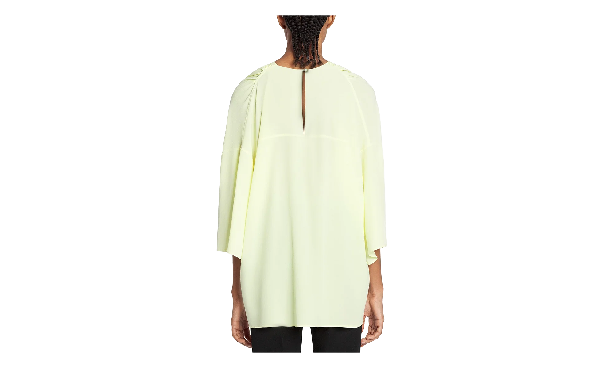 SILK ROUND NECK BLOUSE "CITRON" RW TO0004 4868 P23 87