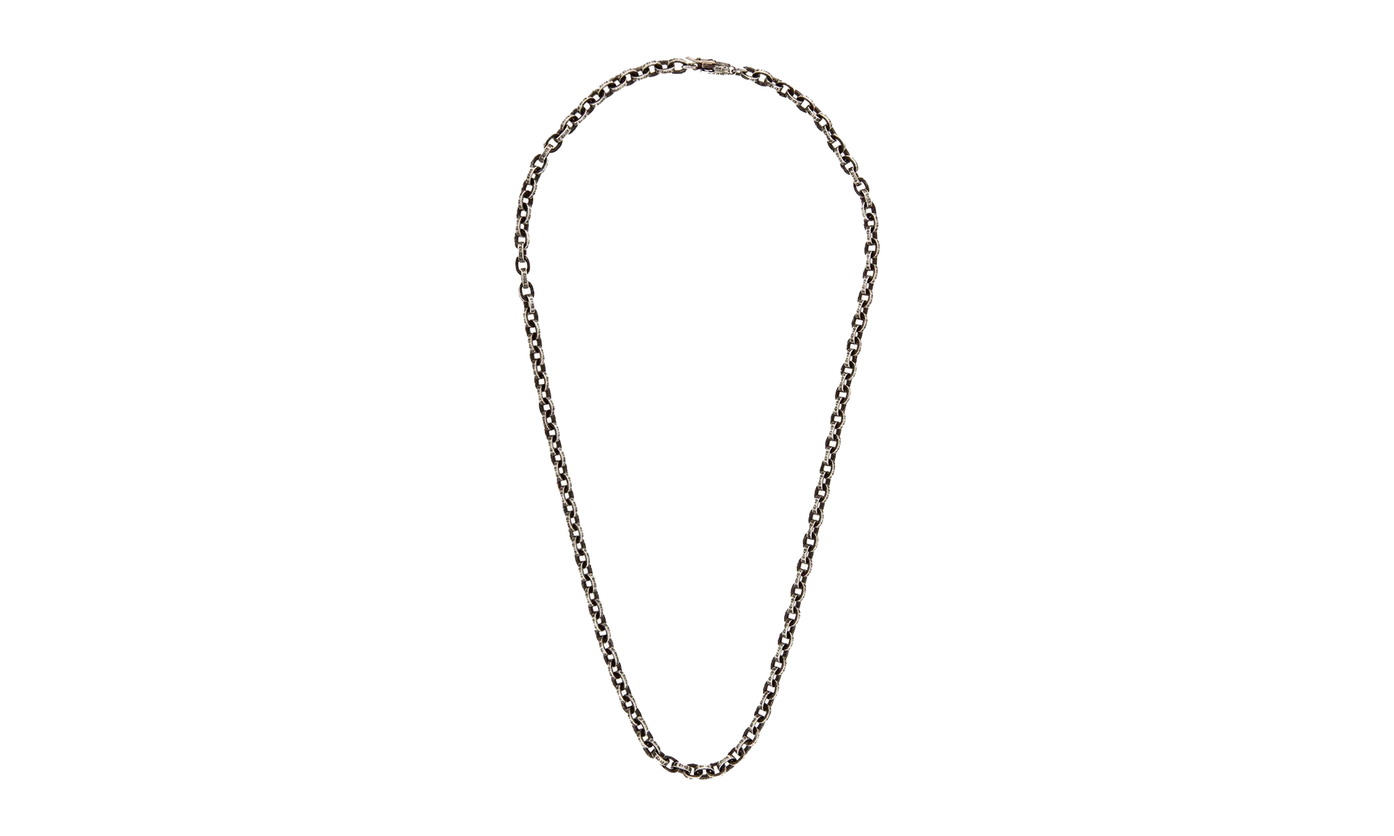 16" Paper Chain Necklace "Silver" CHRM1175