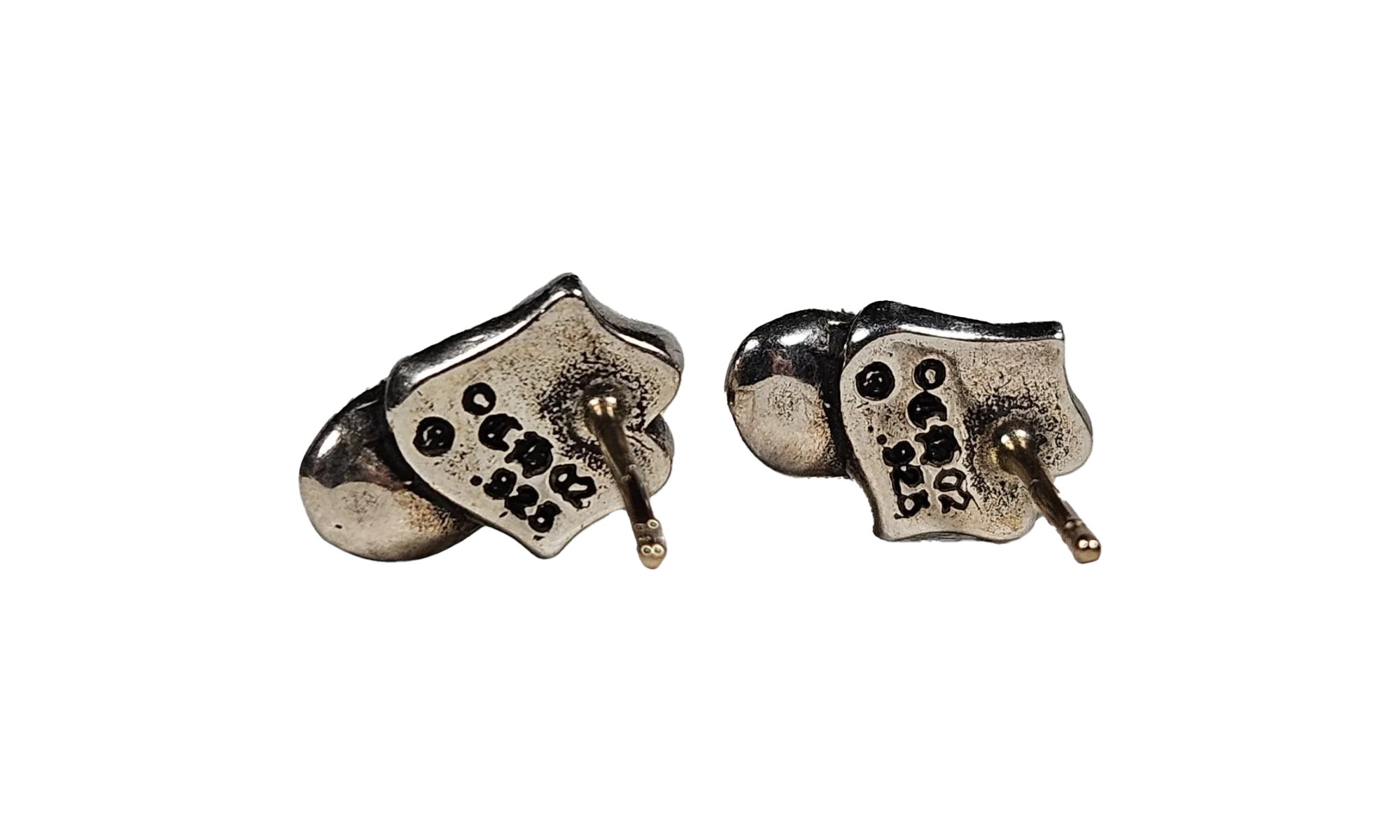 Rolling Stones Stud Earrings "Pair - Silver" CHRM0646
